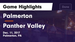 Palmerton  vs Panther Valley Game Highlights - Dec. 11, 2017