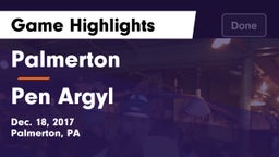 Palmerton  vs Pen Argyl  Game Highlights - Dec. 18, 2017