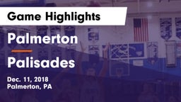 Palmerton  vs Palisades  Game Highlights - Dec. 11, 2018