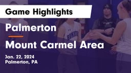 Palmerton  vs Mount Carmel Area  Game Highlights - Jan. 22, 2024