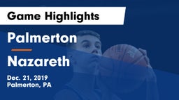 Palmerton  vs Nazareth  Game Highlights - Dec. 21, 2019