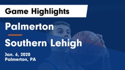 Palmerton  vs Southern Lehigh  Game Highlights - Jan. 6, 2020