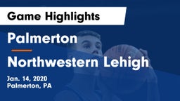 Palmerton  vs Northwestern Lehigh  Game Highlights - Jan. 14, 2020