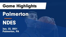 Palmerton  vs NDES Game Highlights - Jan. 23, 2021