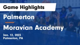 Palmerton  vs Moravian Academy  Game Highlights - Jan. 12, 2023