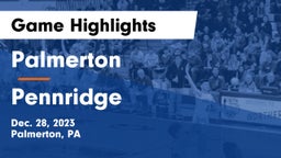 Palmerton  vs Pennridge  Game Highlights - Dec. 28, 2023