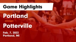 Portland  vs Potterville  Game Highlights - Feb. 7, 2022