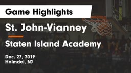 St. John-Vianney  vs Staten Island Academy Game Highlights - Dec. 27, 2019