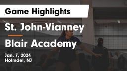 St. John-Vianney  vs Blair Academy Game Highlights - Jan. 7, 2024