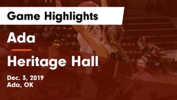 Ada  vs Heritage Hall  Game Highlights - Dec. 3, 2019