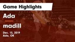 Ada  vs madill Game Highlights - Dec. 13, 2019