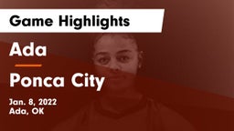 Ada  vs Ponca City  Game Highlights - Jan. 8, 2022