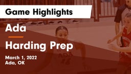 Ada  vs Harding Prep  Game Highlights - March 1, 2022