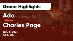 Ada  vs Charles Page  Game Highlights - Jan. 6, 2024