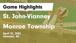 St. John-Vianney  vs Monroe Township  Game Highlights - April 22, 2023