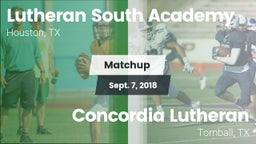 Matchup: Lutheran South vs. Concordia Lutheran  2018