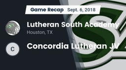 Recap: Lutheran South Academy vs. Concordia Lutheran JV 2018