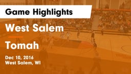 West Salem  vs Tomah  Game Highlights - Dec 10, 2016