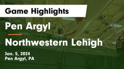 Pen Argyl  vs Northwestern Lehigh  Game Highlights - Jan. 5, 2024