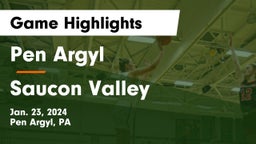 Pen Argyl  vs Saucon Valley  Game Highlights - Jan. 23, 2024