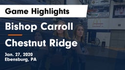 Bishop Carroll  vs Chestnut Ridge  Game Highlights - Jan. 27, 2020