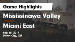 Mississinawa Valley  vs Miami East  Game Highlights - Feb 10, 2017