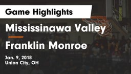 Mississinawa Valley  vs Franklin Monroe  Game Highlights - Jan. 9, 2018