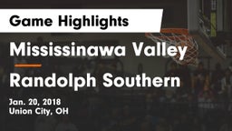 Mississinawa Valley  vs Randolph Southern  Game Highlights - Jan. 20, 2018