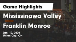 Mississinawa Valley  vs Franklin Monroe  Game Highlights - Jan. 10, 2020
