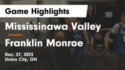 Mississinawa Valley  vs Franklin Monroe  Game Highlights - Dec. 27, 2023