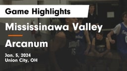 Mississinawa Valley  vs Arcanum  Game Highlights - Jan. 5, 2024