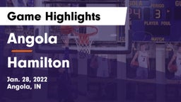 Angola  vs Hamilton Game Highlights - Jan. 28, 2022