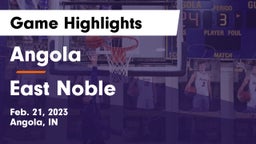 Angola  vs East Noble  Game Highlights - Feb. 21, 2023