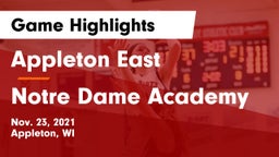 Appleton East  vs Notre Dame Academy Game Highlights - Nov. 23, 2021