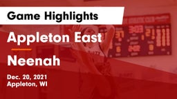 Appleton East  vs Neenah  Game Highlights - Dec. 20, 2021