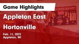 Appleton East  vs Hortonville  Game Highlights - Feb. 11, 2022