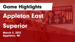Appleton East  vs Superior  Game Highlights - March 3, 2022