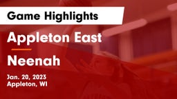 Appleton East  vs Neenah  Game Highlights - Jan. 20, 2023