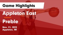 Appleton East  vs Preble  Game Highlights - Nov. 21, 2023