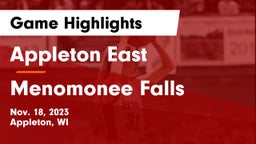 Appleton East  vs Menomonee Falls Game Highlights - Nov. 18, 2023