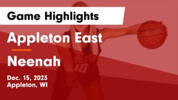 Appleton East  vs Neenah  Game Highlights - Dec. 15, 2023