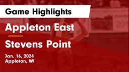 Appleton East  vs Stevens Point  Game Highlights - Jan. 16, 2024