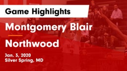 Montgomery Blair  vs Northwood  Game Highlights - Jan. 3, 2020