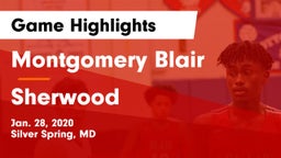Montgomery Blair  vs Sherwood  Game Highlights - Jan. 28, 2020