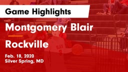 Montgomery Blair  vs Rockville  Game Highlights - Feb. 18, 2020