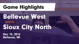 Bellevue West  vs Sioux City North  Game Highlights - Dec 15, 2016