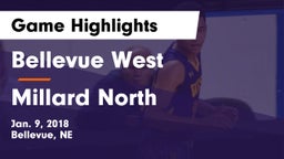 Bellevue West  vs Millard North   Game Highlights - Jan. 9, 2018