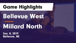 Bellevue West  vs Millard North   Game Highlights - Jan. 8, 2019