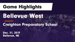 Bellevue West  vs Creighton Preparatory School Game Highlights - Dec. 31, 2019
