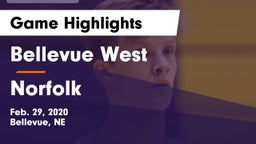 Bellevue West  vs Norfolk  Game Highlights - Feb. 29, 2020